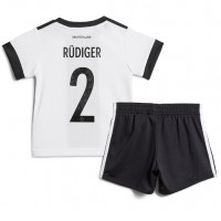 Otroški Nogometni dresi Nemčija Antonio Rudiger #2 Domači SP 2022 Kratek Rokav (+ Kratke hlače)